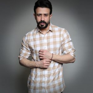 پیراهن چهارخونه پفکی